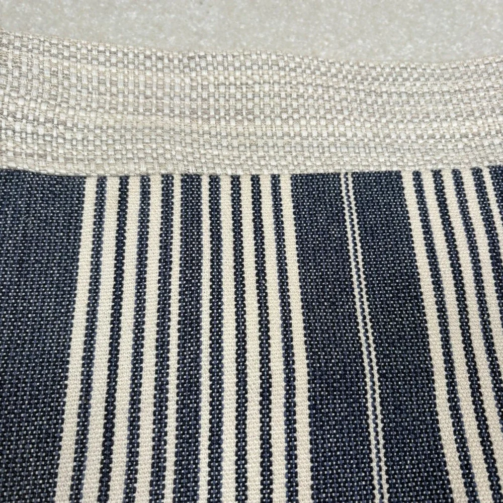 Pottery Barn Kids Valance Navy Blue Stripe Set of 2‎ Nautical 62x50 inch each